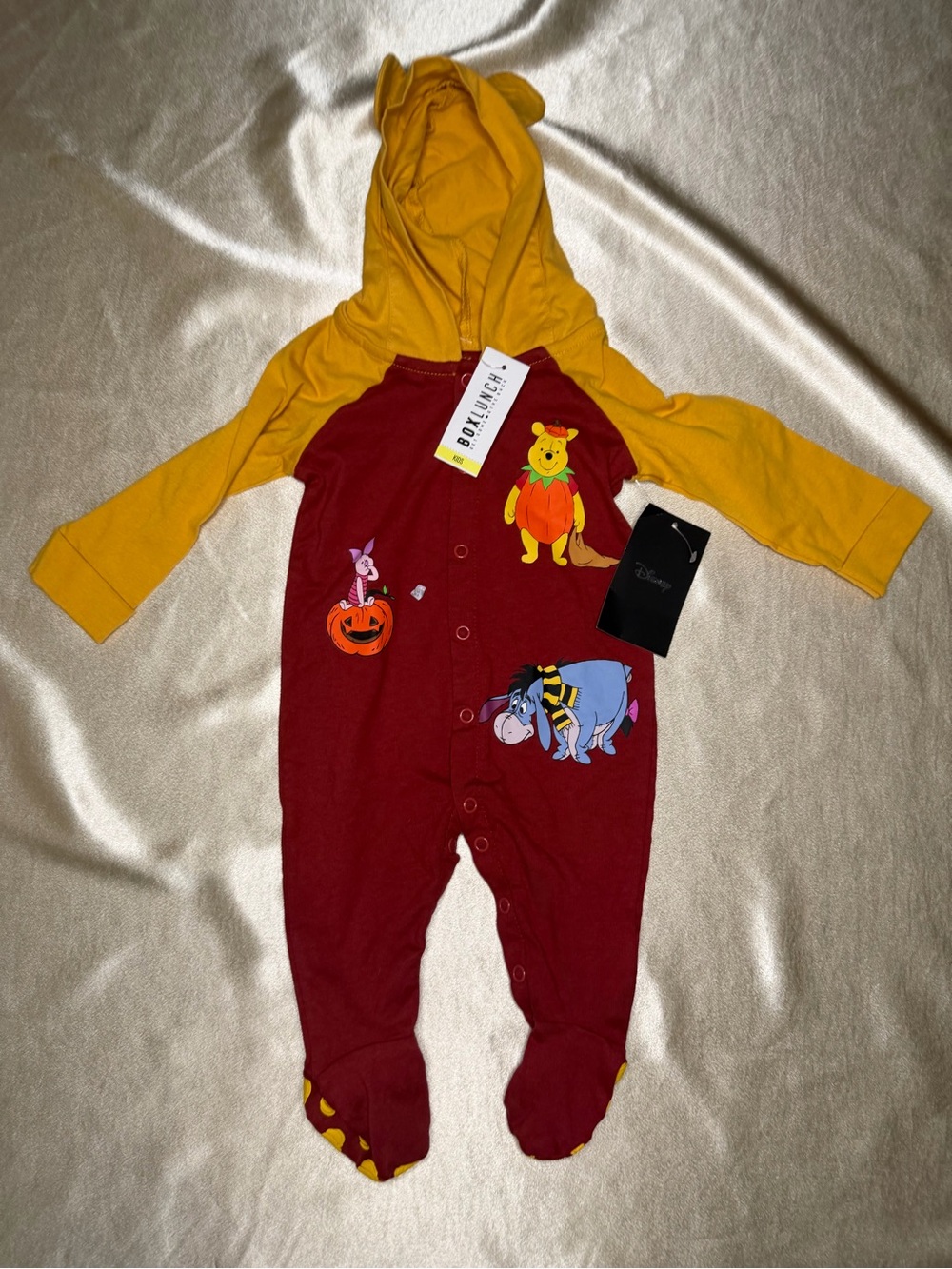Disney Winnie the Pooh Halloween Pumpkin Footed One-Piece Baby 6 Month NWT
